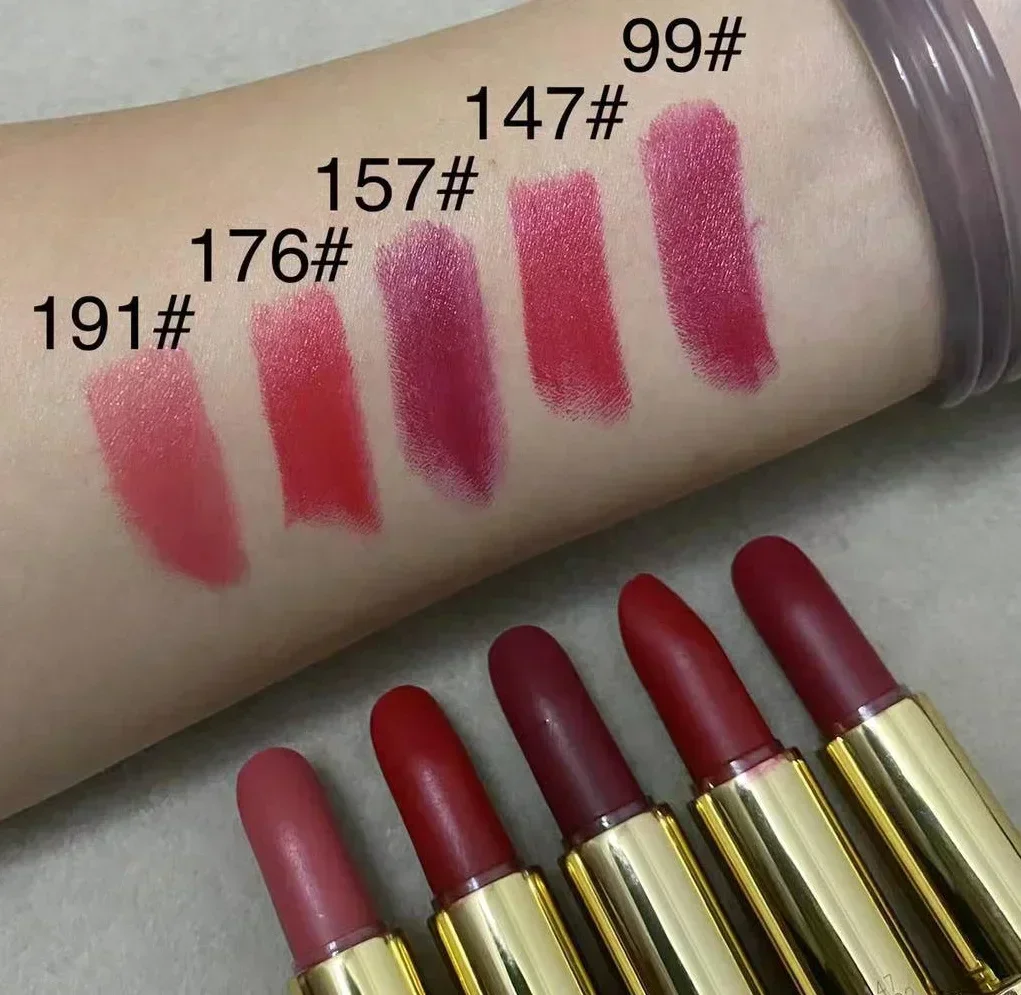 

Hot Christmas limited Cosmetics Matte Lipstick Red Nude Lip Stick Makeup Lip 5 Colors High Quality