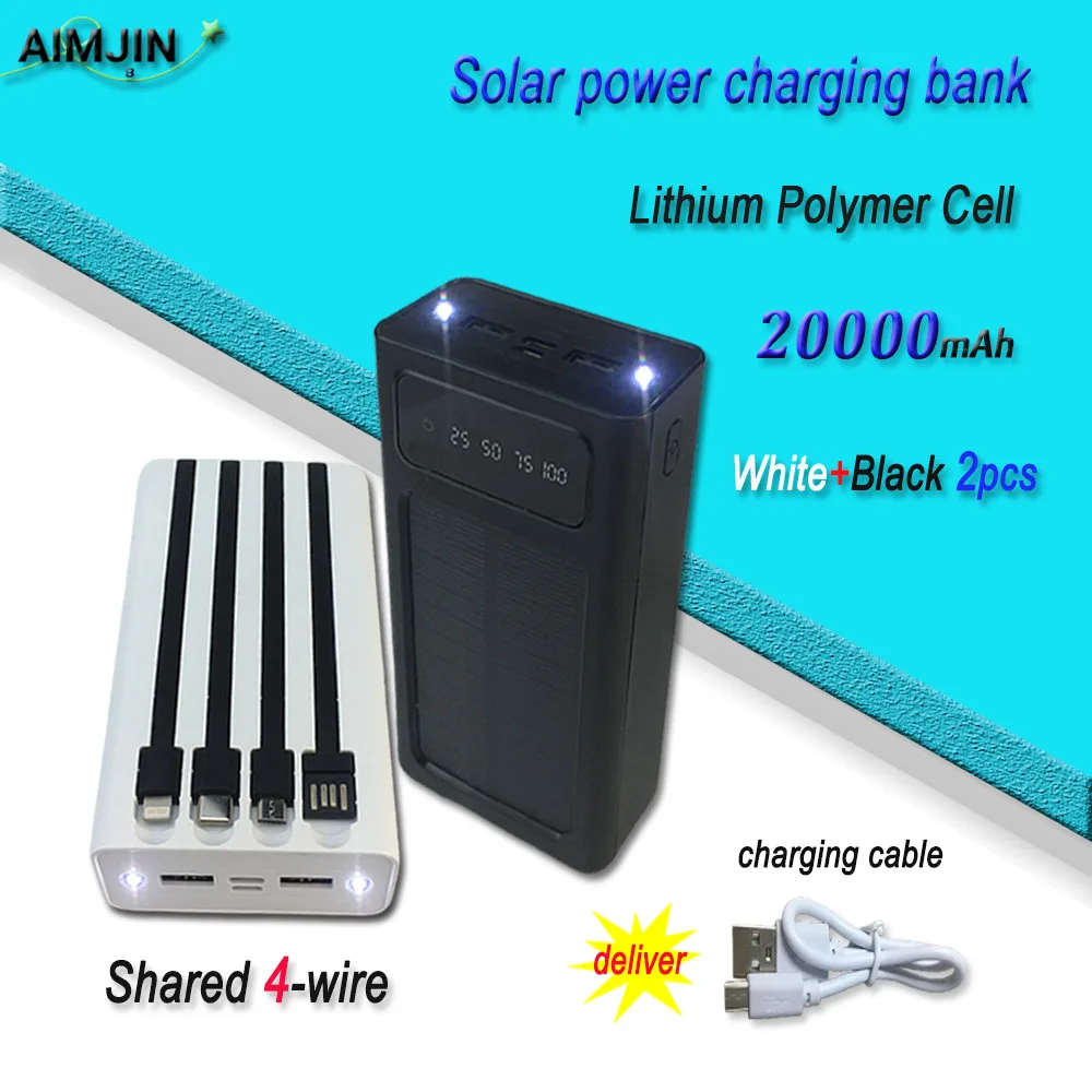 Solar Energy Power Charging Bank Large Capacity 20000mAh 2W Small and Portable Charging Bank Suitable for Xiaomi Huawei OPPO iPh
Solar Energy Power Charging Bank Large Capacity 20000mAh 2W Small and Portable Charging Bank Suitable for Xiaomi Huawei OPPO iPh