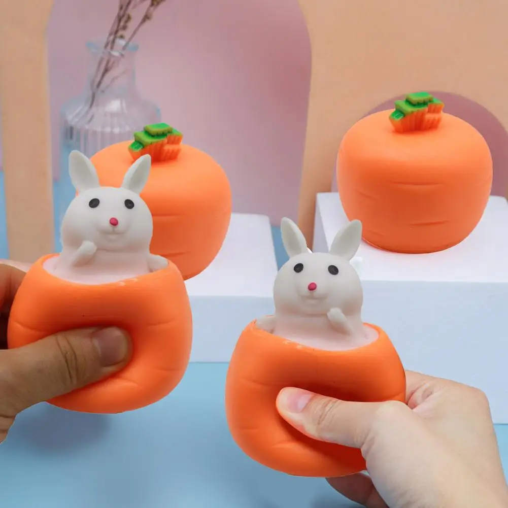

Cute Anti-stress Toy Pinch Toy Unzipped Squeeze Fidget Toy Squeezing Rabbit Doll Decompression Toy