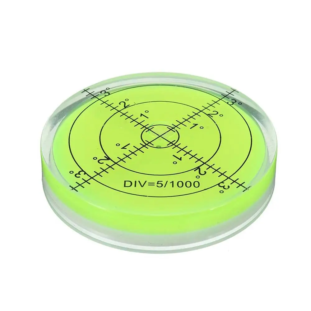 

Large Universal 66*12mm Spirit Bubble level Degree Mark Surface Circular Level Bubble for Measuring Instrument Tool Green Color