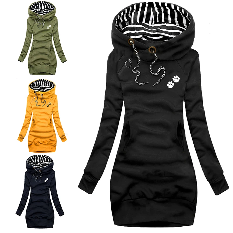Autumn Women Cat Claw Printed Dresses Fashion Hoodie Dress Casual Hooded Dresses for Women Pullover Sweatshirts 2022
Autumn Women Cat Claw Printed Dresses Fashion Hoodie Dress Casual Hooded Dresses for Women Pullover Sweatshirts 2022