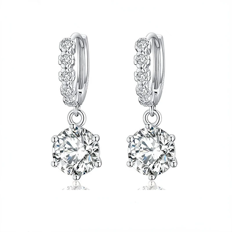 4CT Moissanite Six Claws Earrings S925 Sterling Silver Diamond Tester Fine Jewelry Certificate Wholesale
4CT Moissanite Six Claws Earrings S925 Sterling Silver Diamond Tester Fine Jewelry Certificate Wholesale