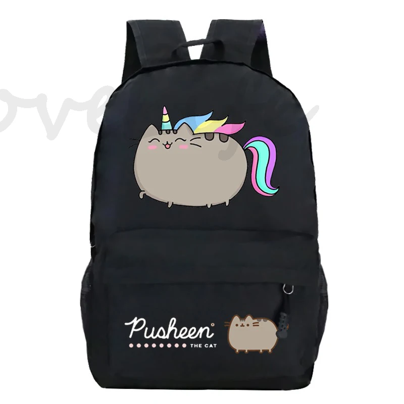 

Школьные рюкзаки для мальчиков и девочек, детский дорожный ранец с мультипликационным котом для книг и ноутбука для подростков, подарочные сумки