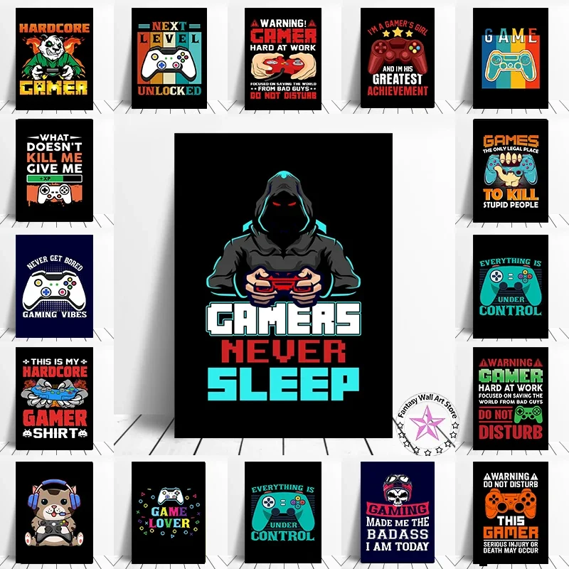 Cartoon Game Wall Art Posters Colorful Gamepad Decorative Painting Canvas Print Picture for Boys Play Room Wall Decoration Mural
Cartoon Game Wall Art Posters Colorful Gamepad Decorative Painting Canvas Print Picture for Boys Play Room Wall Decoration Mural