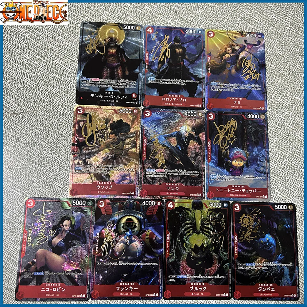 

10PC/Set Anime One Piece DIY ACG Collectible Card Boy Play Toys Christmas Birthday Gifts Rare Glitter Roronoa Zoro Luffy Premium