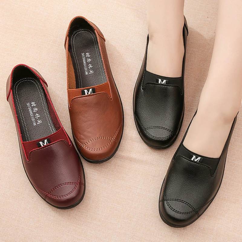 Women Flats Sneakers Lady Oxford Flats Retro Leather Loafers Round Toe Sewing walking shoes Spring mom shoes
Women Flats Sneakers Lady Oxford Flats Retro Leather Loafers Round Toe Sewing walking shoes Spring mom shoes