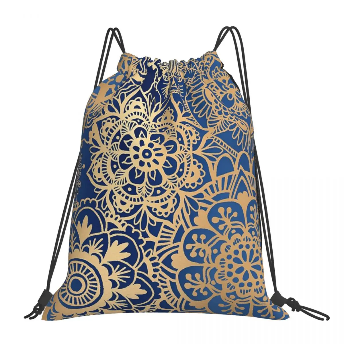 Blue And Gold Mandala Pattern Backpacks Portable Drawstring Bags Drawstring Bundle Pocket Sports Bag BookBag For Travel Students
Blue And Gold Mandala Pattern Backpacks Portable Drawstring Bags Drawstring Bundle Pocket Sports Bag BookBag For Travel Students