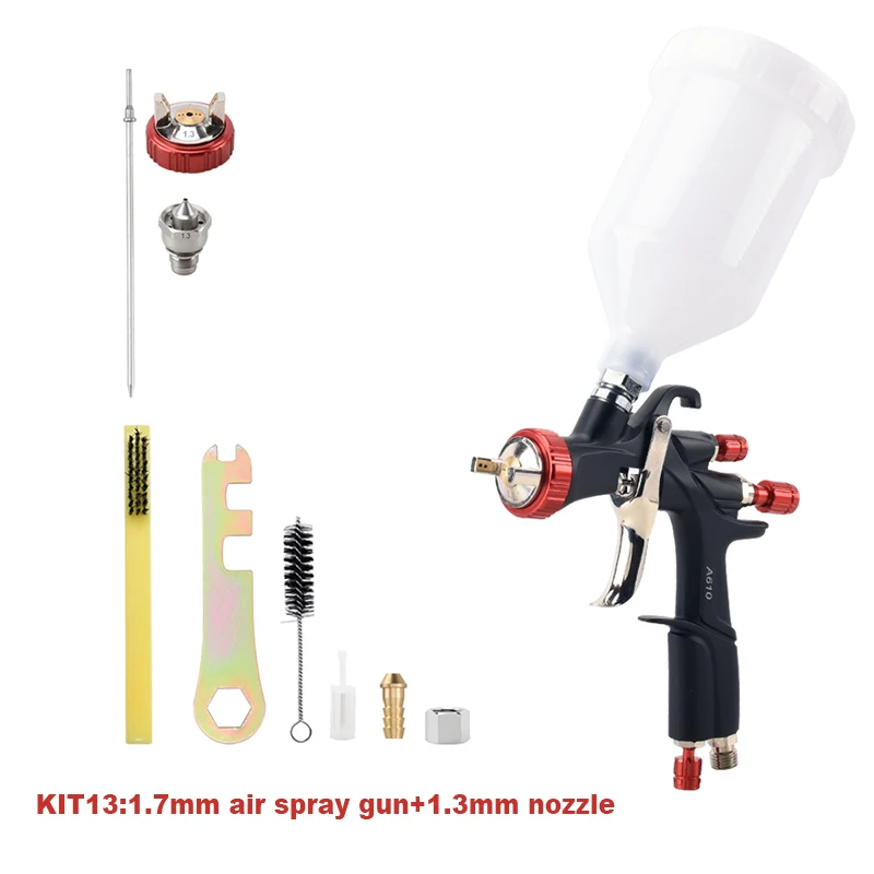 

AEROPRO A610 LVLP Air Spray Gun Car Painting Gun Paint Spray Gun Kit Airbrush 1.7mm A610 Spray Gun With 1.3 1.4 1.5 2.0 Nozzle