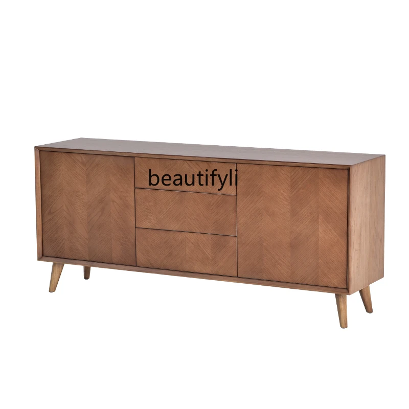Fishbone Pattern American Solid Wood Sideboard Locker Home Living Room Wall Storage Cabinet
Fishbone Pattern American Solid Wood Sideboard Locker Home Living Room Wall Storage Cabinet
