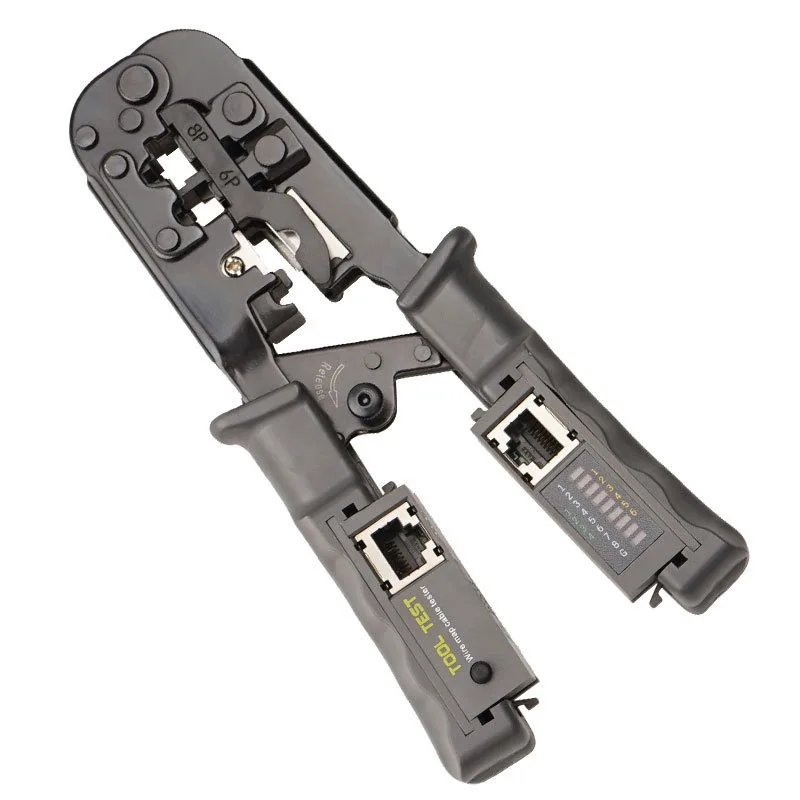 

Многофункциональные Обжимные Щипцы для сетевого кабеля RJ45, 8P 6P 4P, трехцелевой тестер, храповой инструмент, плоскогубцы для обжима проводов