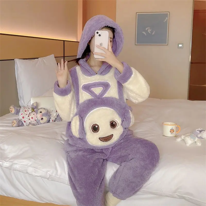 New Sleepwear Women Winter Sleepwear Warm Thicken Pajamas Set Flannel Hooded Long Sleeve Nightwear Trouser Coral Fleece Homewear
New Sleepwear Women Winter Sleepwear Warm Thicken Pajamas Set Flannel Hooded Long Sleeve Nightwear Trouser Coral Fleece Homewear