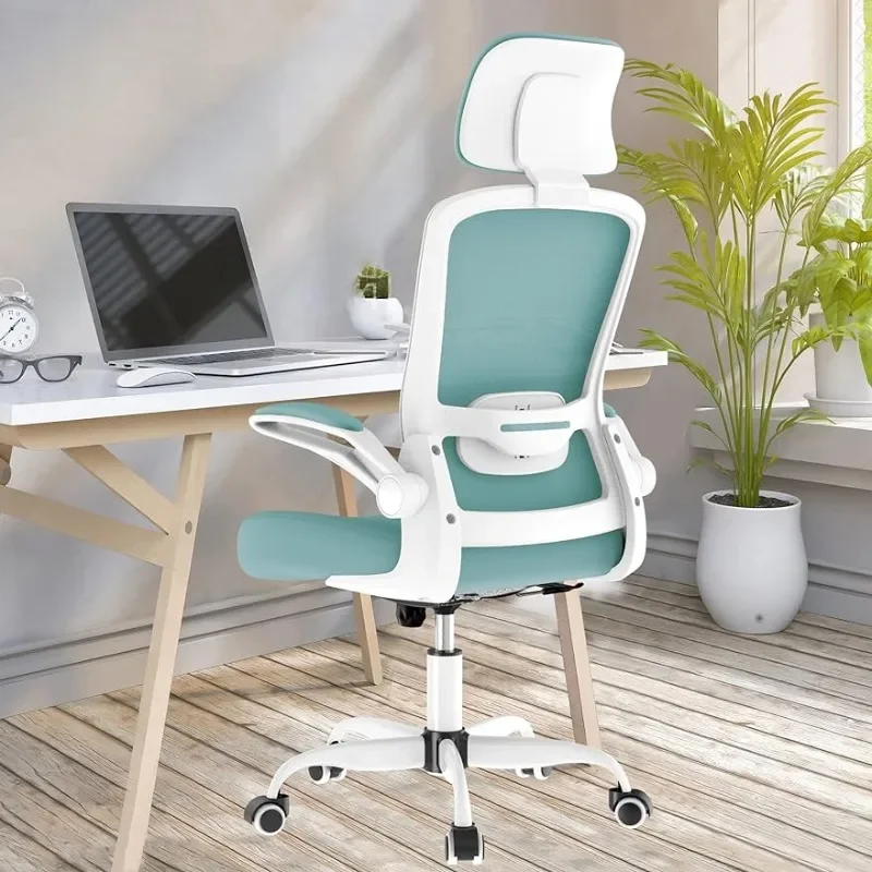 

Офисный стул Mimoglad, эргономичный стол с высокой спинкой с регулируемой поддержкой поясницы и подголовником, вращающийся офисный стул с откидной крышкой
