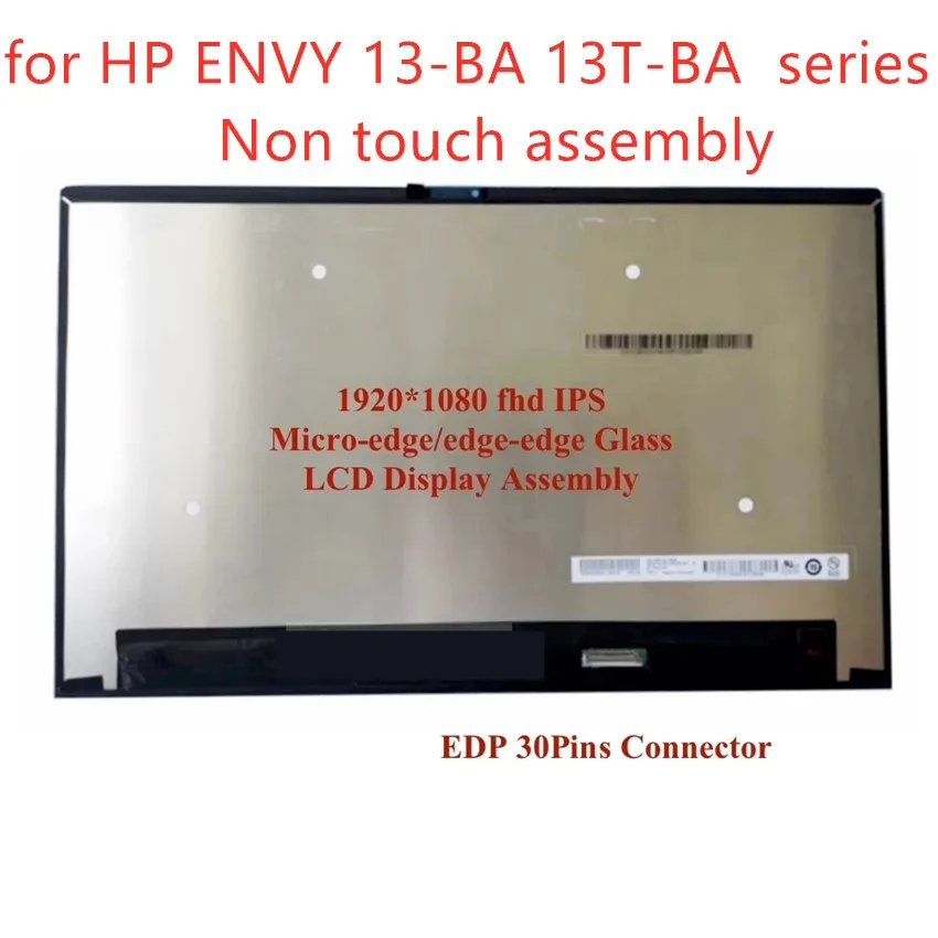 

for HP ENVY 13-BA 13T-BA 13-ba0006na 13-ba1097nr Laptop LCD screen replacement L96787-001 TPN-C145 LCD Assembly Non-touch FHD