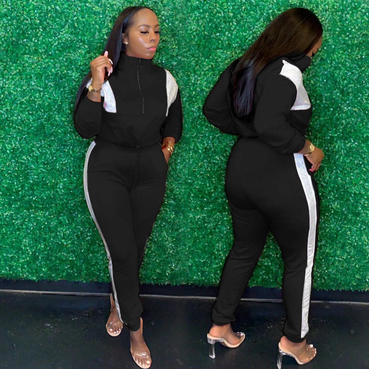 Winter 2023 Women's Two-Piece Outfits Long-Sleeved Zipper Top And Casual Pants Sports Suit Spliced Lady Commuting 2-Piece Set
Winter 2023 Women's Two-Piece Outfits Long-Sleeved Zipper Top And Casual Pants Sports Suit Spliced Lady Commuting 2-Piece Set