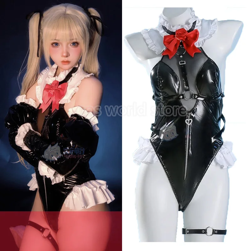 

Game DEAD OR ALIVE Xtreme Venus Vacation Marie Rose Cosplay Costume Women Sexy Leather Jumpsuits Swimsuit Suit Halloween Costume