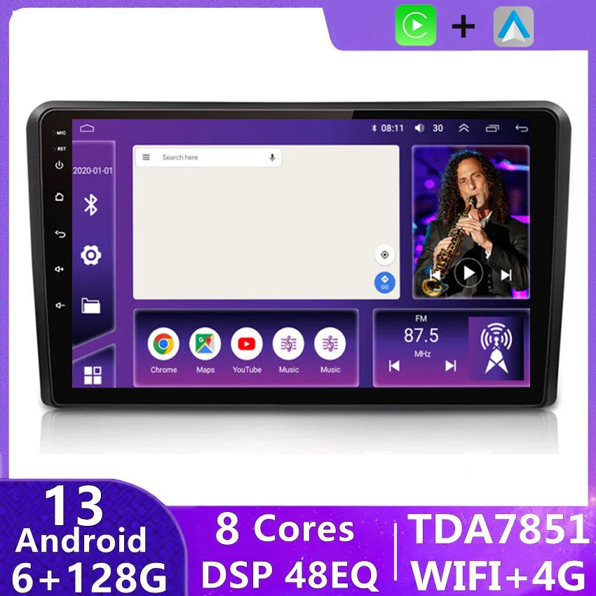 8G+256GB Android 13 For Audi A3 8P 2003 2004 - 2013 Car Auto Radio Multimedia Video Player GPS 2din 4G WIFI DSP Wireless Carplay
8G+256GB Android 13 For Audi A3 8P 2003 2004 - 2013 Car Auto Radio Multimedia Video Player GPS 2din 4G WIFI DSP Wireless Carplay