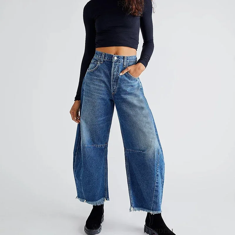 Street Clothing Casual Straight Leg Pants New Solid Color Wide Leg Jeans, Fashionable Button Pocket Short Women's Pants YDL15
Street Clothing Casual Straight Leg Pants New Solid Color Wide Leg Jeans, Fashionable Button Pocket Short Women's Pants YDL15