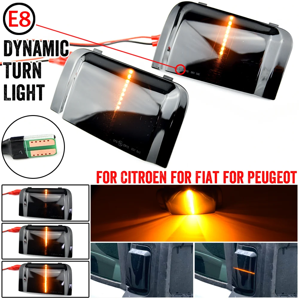 

Rearview Mirror Dynamic Blinker Flowing Indicator LED Turn Signal Light For Peugeot Boxer Fiat Ducato Citroen Jumper 2006-2019