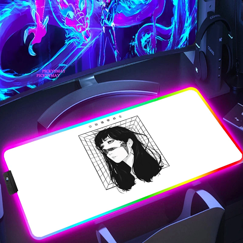 Girl Armored Warrior RGB Gaming Mat Mouse Pad XXL Gamer Large Desk Mat Backlit Mousepad Surface For The Mouse Carpet Mause Ped
Girl Armored Warrior RGB Gaming Mat Mouse Pad XXL Gamer Large Desk Mat Backlit Mousepad Surface For The Mouse Carpet Mause Ped