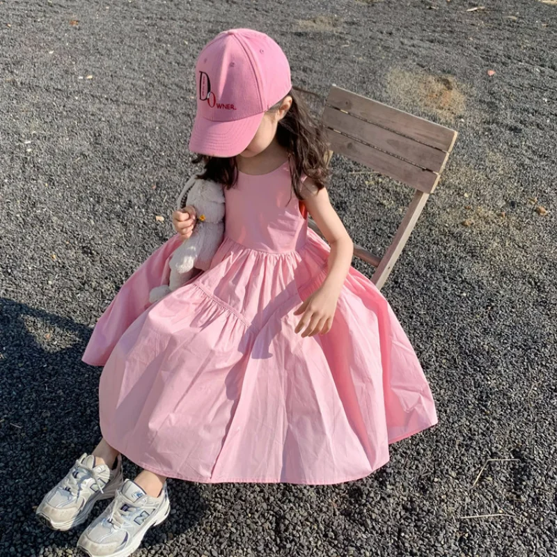 Little Girl Princess Dress Baby Girls Sleeveless Solid Pink Holiday Dresses Summer 2023 New Children Cotton One Piece Clothing
Little Girl Princess Dress Baby Girls Sleeveless Solid Pink Holiday Dresses Summer 2023 New Children Cotton One Piece Clothing