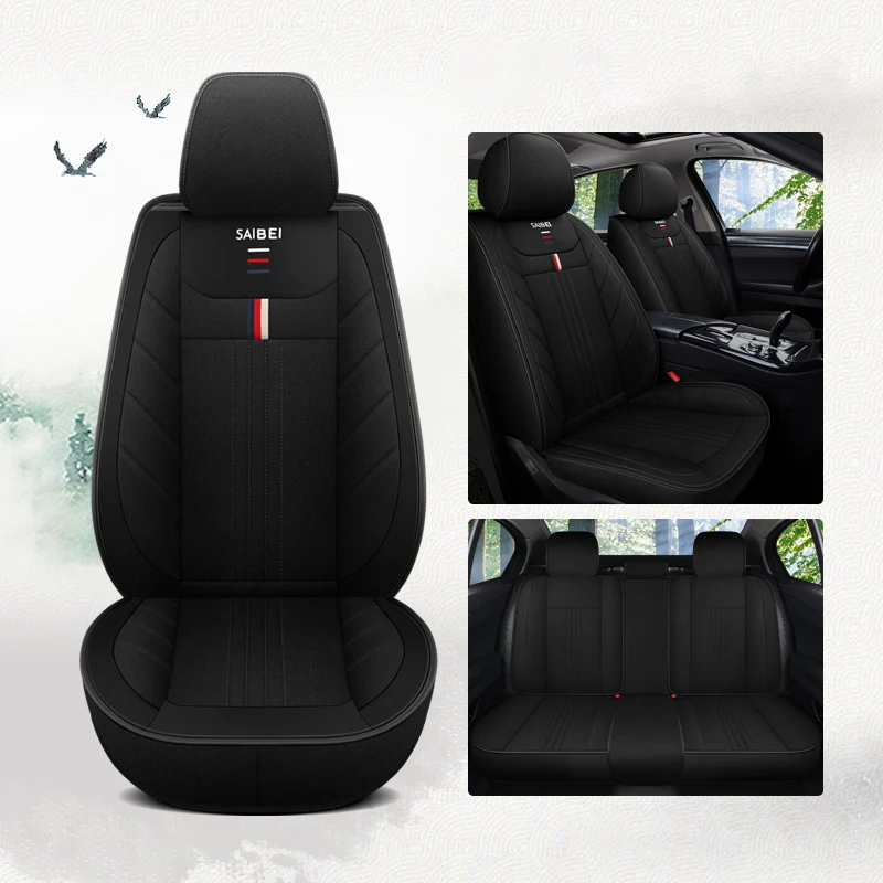 

Car Seat Covers Full Set Universal For Suzuki Swift Samurai Ignis Sx4 Landy Liana Wagon R Flax Auto Accessories