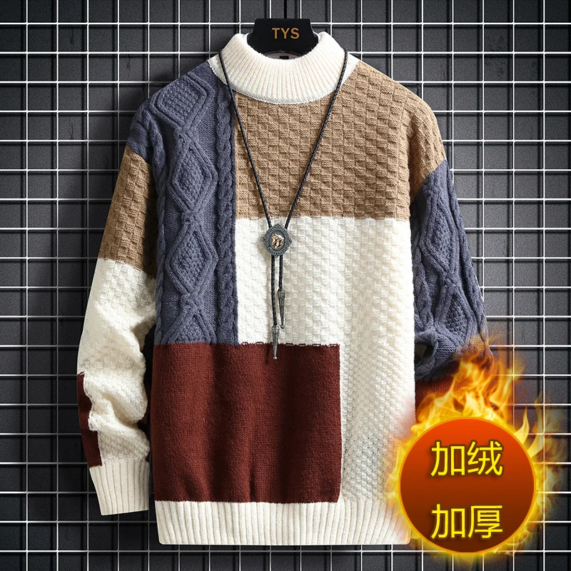 Men's Fleece Sweater Male Men's Cold Sweaters for Winter Clothes Pullover Long Sleeve Top New Knit Man Pullovers 2023 Autumn New
Men's Fleece Sweater Male Men's Cold Sweaters for Winter Clothes Pullover Long Sleeve Top New Knit Man Pullovers 2023 Autumn New