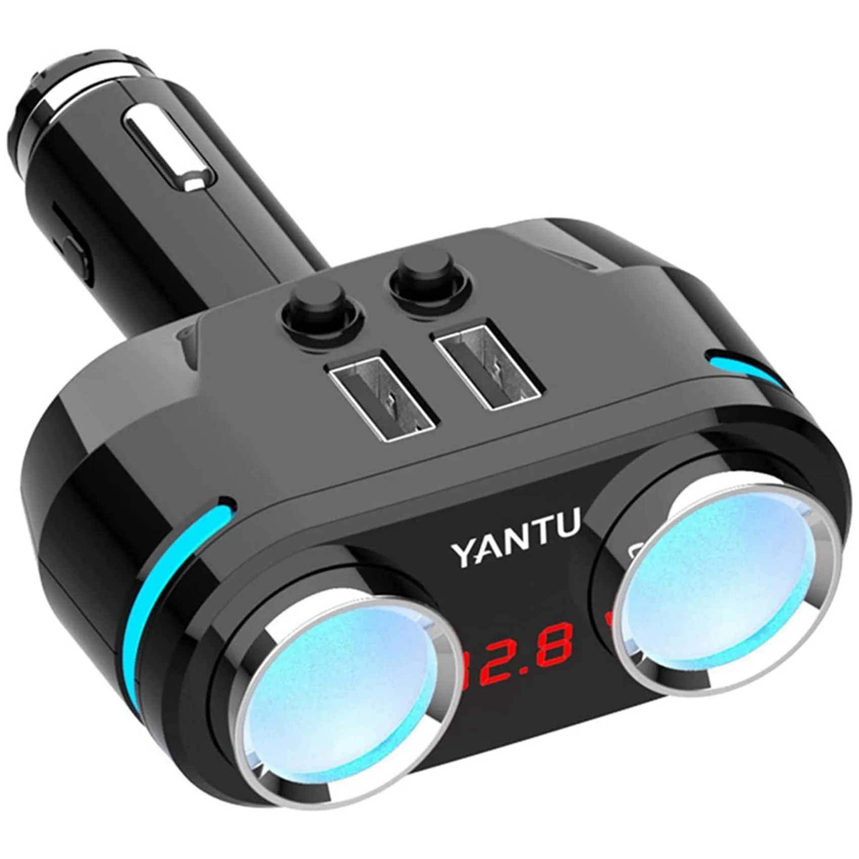 Разветвитель автомобильного прикуривателя YANTU на 2 розетки со стандартным индикатором напряжения, автомобильное зарядное устройство с двумя USB-портами и дисплеем стандартного напряжения
Разветвитель автомобильного прикуривателя YANTU на 2 розетки со стандартным индикатором напряжения, автомобильное зарядное устройство с двумя USB-портами и дисплеем стандартного напряжения