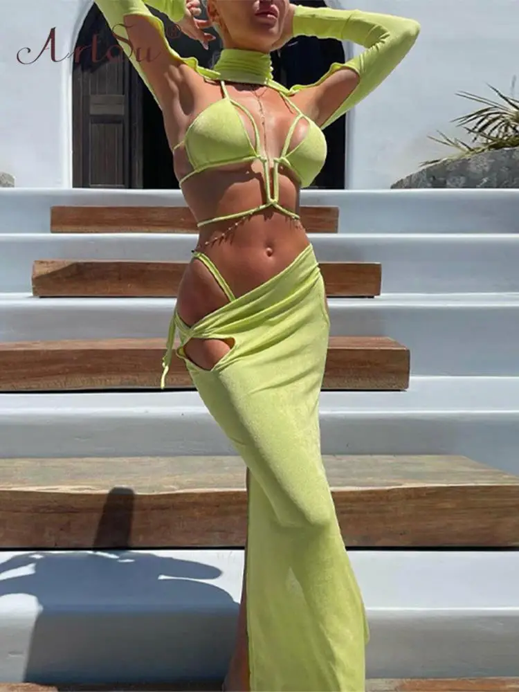 ArtSu Asymmetric Cut Out Maxi Dress Green Sexy Fall Outfits for Women 2022 Two Piece Crop Top and Skirt Sets 2022 ANDYSU1294
ArtSu Asymmetric Cut Out Maxi Dress Green Sexy Fall Outfits for Women 2022 Two Piece Crop Top and Skirt Sets 2022 ANDYSU1294