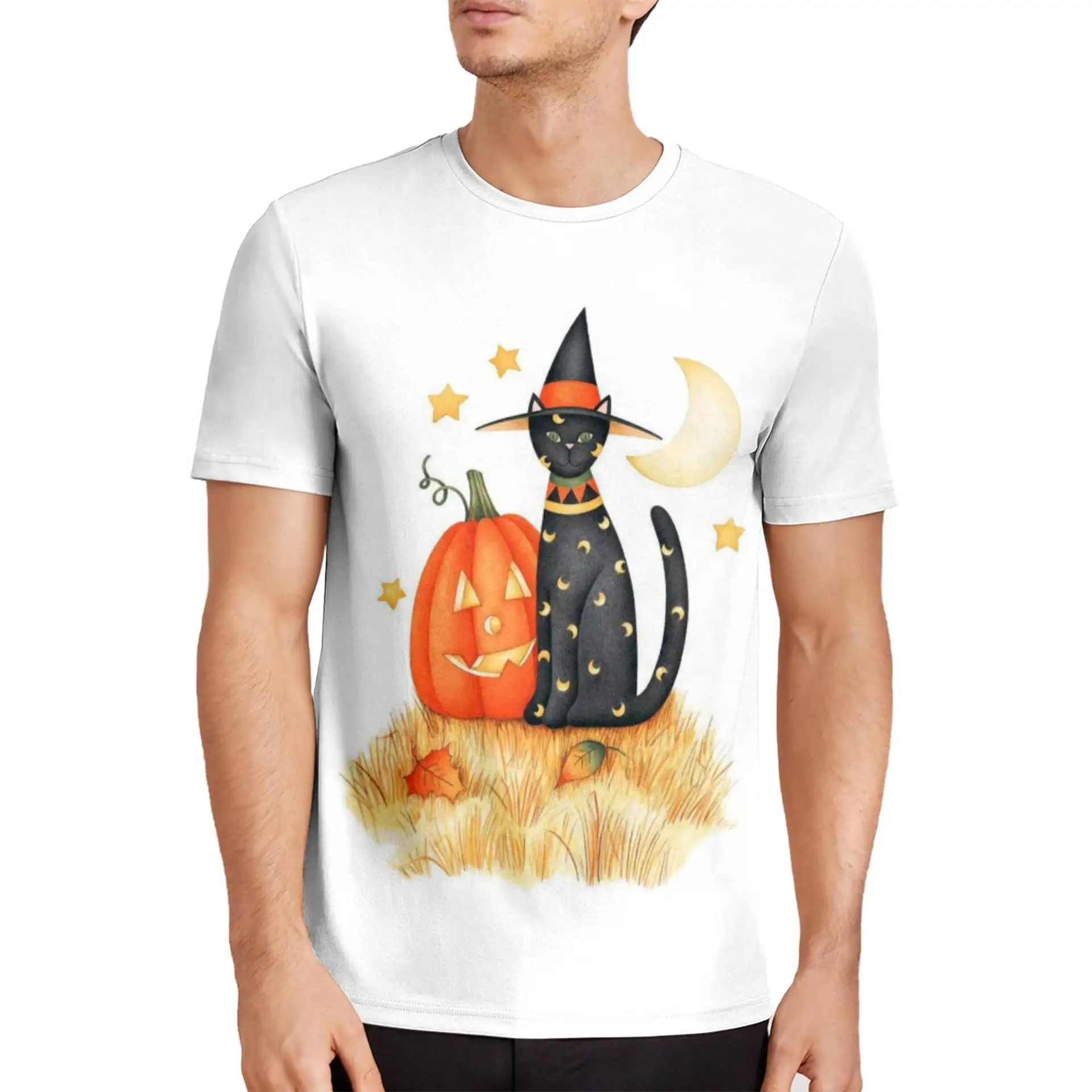 2023 new summer 3D Digital Printing Halloween Cat Man Leisure Loose Digital printed T-shirt
2023 new summer 3D Digital Printing Halloween Cat Man Leisure Loose Digital printed T-shirt