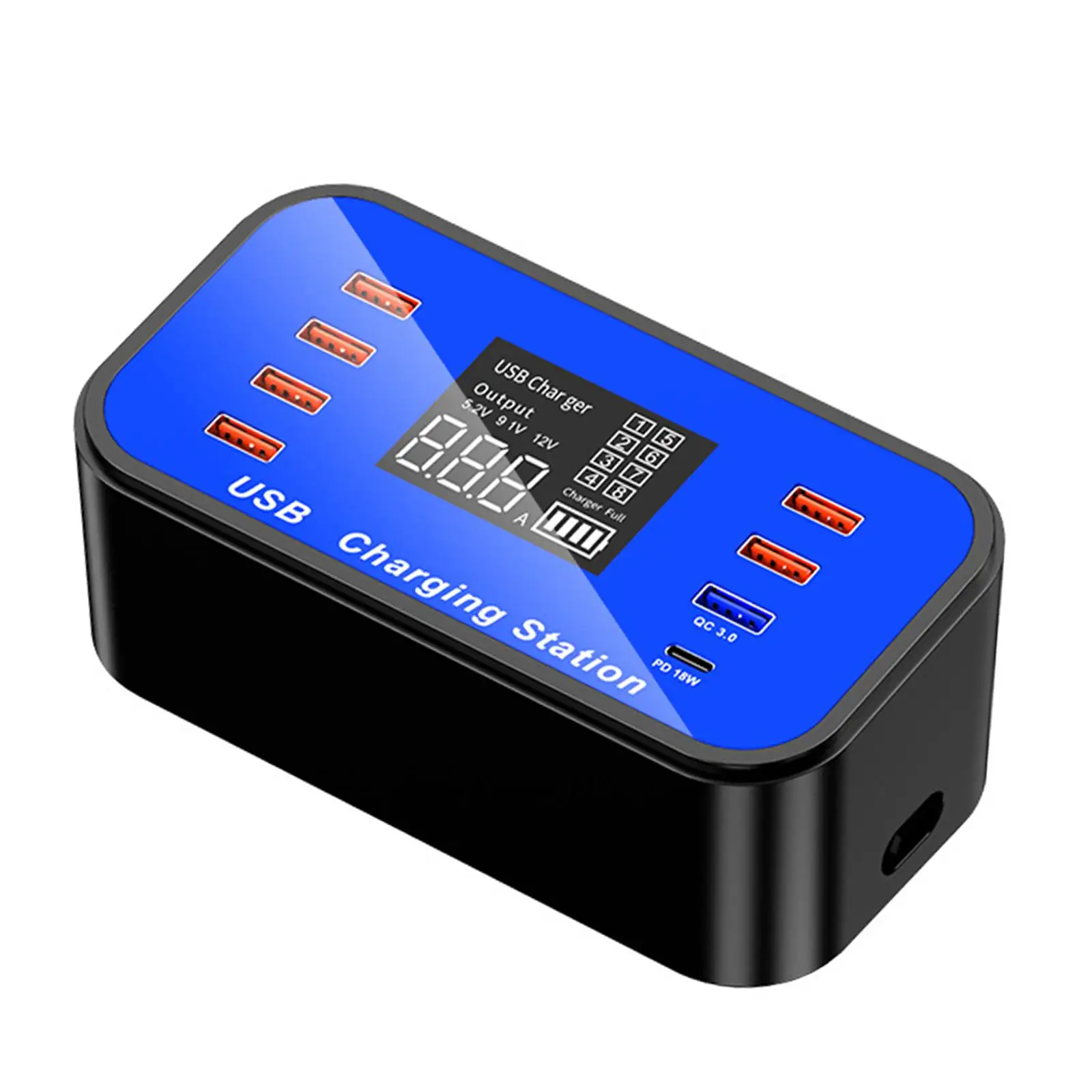 Быстрое зарядное устройство USB, 8-портовая зарядная док-станция USB PD-18W QC 3,0
Быстрое зарядное устройство USB, 8-портовая зарядная док-станция USB PD-18W QC 3,0