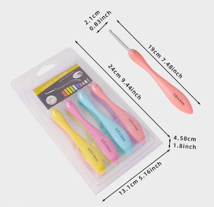 8Pcs Ergonomic Crochet Hook Sets Aluminum Crochet Hooks Knitting Needles Weave Yarn Diy Handmade Tools Kit 8Pcs Ergonomic Crochet Hook Sets Aluminum Crochet Hooks Knitting Needles Weave Yarn Diy Handmade Tools Kit