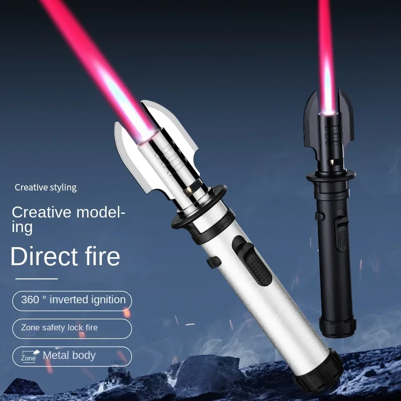 

Kitchen Outdoors Torch Flame Jet Gas Lighter Cigarette Smoking Accessories Windproof Turbo Metal Jewelry Welding Cigar Lighters