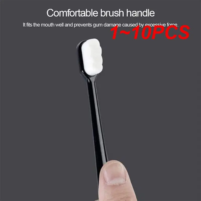 

1~10PCS Ultra-fine Soft Toothbrush Million Nano Bristle Adult Tooth Brush Teeth Deep Cleaning Portable Travel Oral Health Care