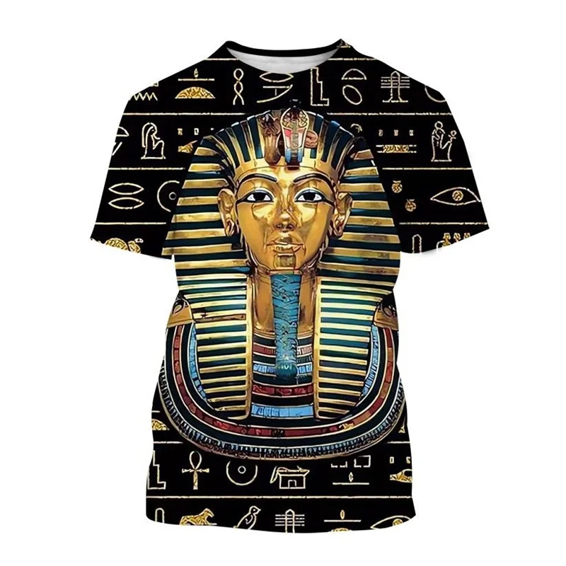 

Ancient Horus Egyptian God 3D Printed T-shirt For Men Vintage Egypt Pharaoh Women Casual T Shirts Short Sleeves Top Streetwear