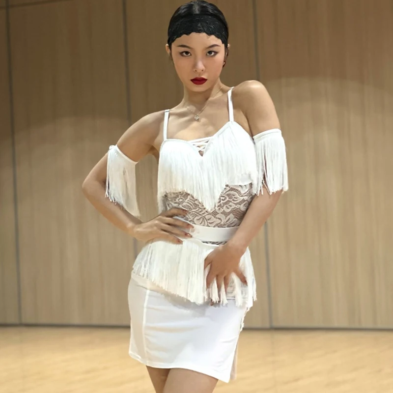 New Tassel Latin Dance Clothes Women Black Lace Tops Fringe Skirt ChaCha Rumba Performance Costume Adult Practice Dress DNV18391
New Tassel Latin Dance Clothes Women Black Lace Tops Fringe Skirt ChaCha Rumba Performance Costume Adult Practice Dress DNV18391
