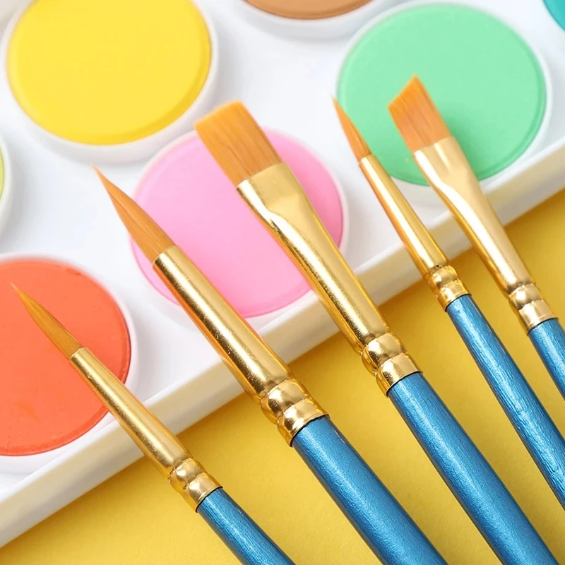 5/Pcs Paint Brushes Set Artist Brushes Nylon Hair Painting Brush Short Rod for Oil Acrylic Brush Watercolor Brushes Professional
5/Pcs Paint Brushes Set Artist Brushes Nylon Hair Painting Brush Short Rod for Oil Acrylic Brush Watercolor Brushes Professional