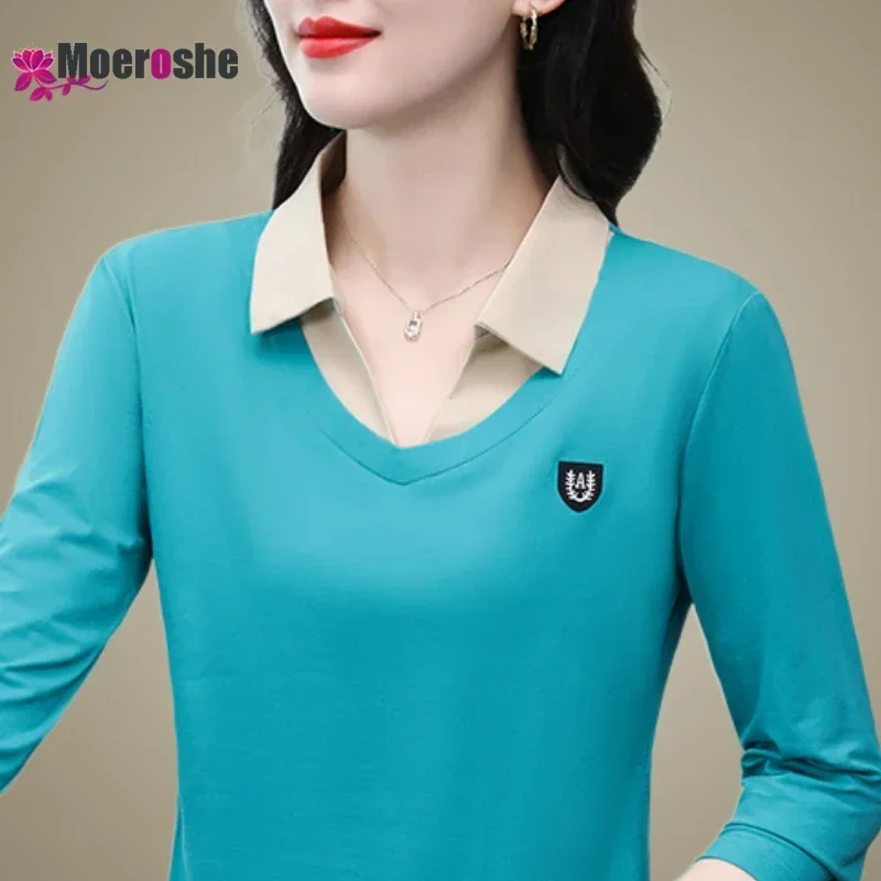 Футболка женская базовая с длинным рукавом, на осень, 2024 
Футболка женская базовая с длинным рукавом, на осень, 2024