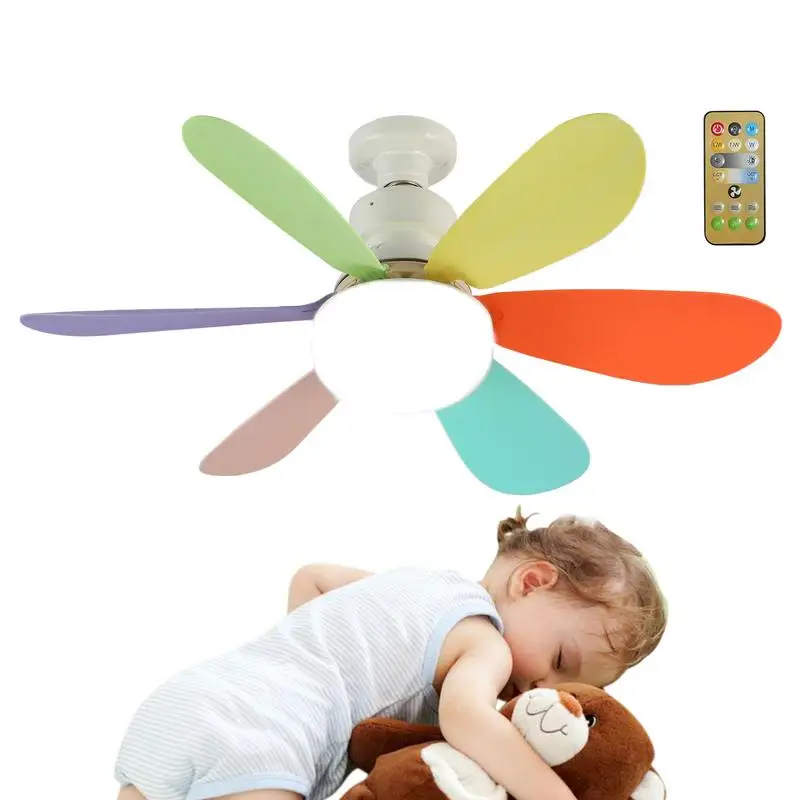 

LED Ceiling Fan Ceiling Dimmable E26 E27 LED Light Fan Light Up Fan With Timer For Dormitory Kitchen Bedroom Children's Room