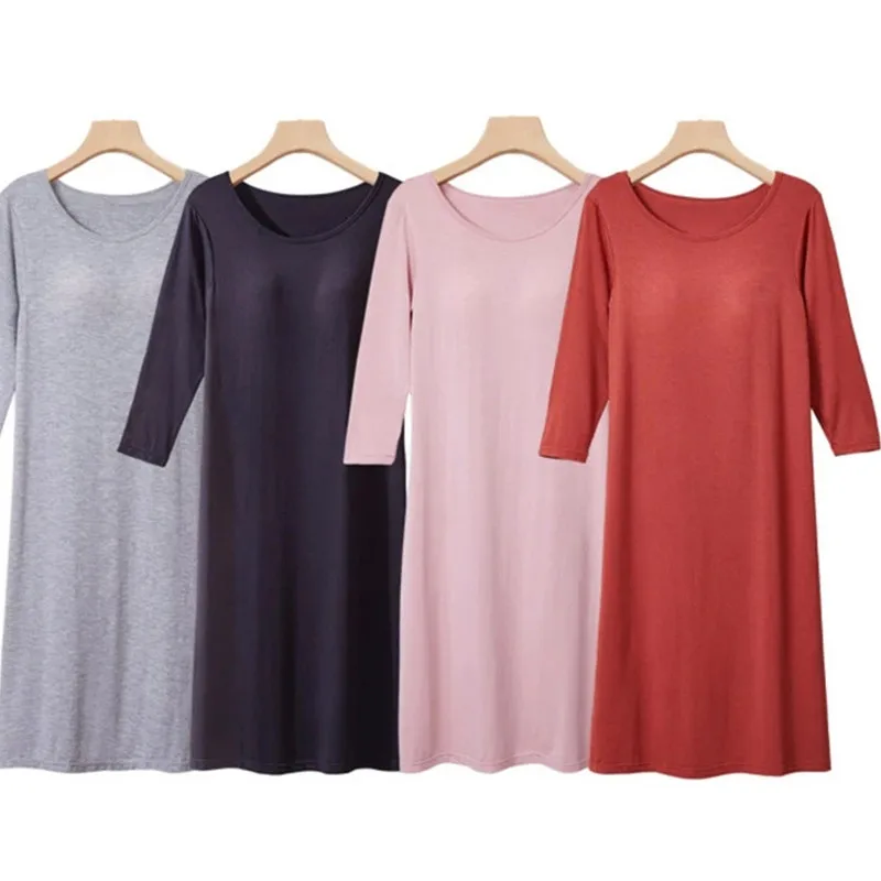 Sexy Night Dress Women Bra Padded Long Nightwear Nightshirt Modal Cotton Nightgowns Lounge Wear Loose Ladies Sleeping Shirt
Sexy Night Dress Women Bra Padded Long Nightwear Nightshirt Modal Cotton Nightgowns Lounge Wear Loose Ladies Sleeping Shirt