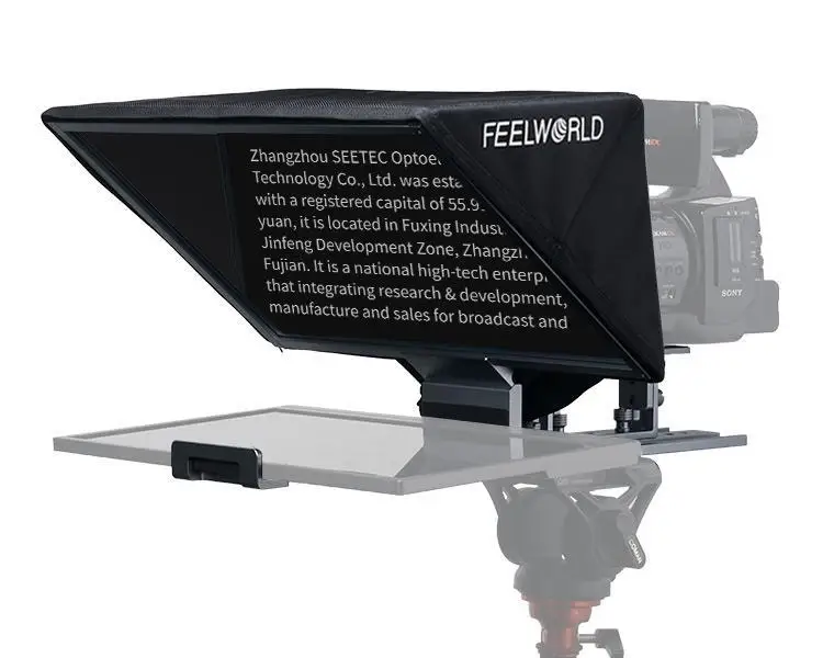 

TP16 16-inch Folding Teleprompter supports up to 16" Tablet Horizontal Vertical Prompting Bluetooth Remote Control