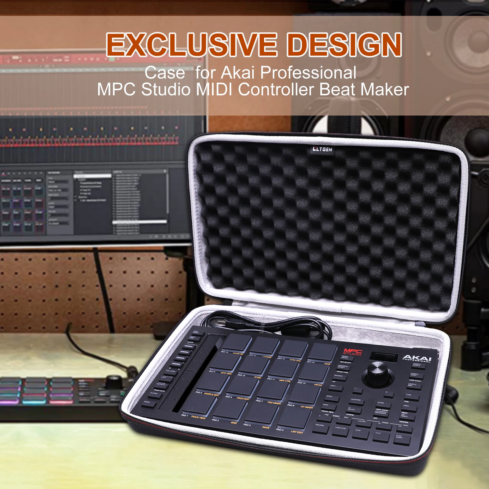 EVA Hard Case for Akai MPC MIDI Controller Beat Machine DJ Control Pulse 200 or Maschine Mikro Mk3 Drum Controller EVA Hard Case for Akai MPC MIDI Controller Beat Machine DJ Control Pulse 200 or Maschine Mikro Mk3 Drum Controller