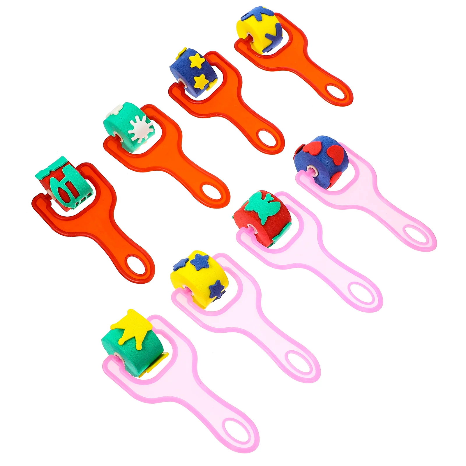 8 Pcs Painting Roller Oil Sponge Stamper Die Kids Handprint Ornament Kit Multipurpose Plastic Kits for Child Graffiti
8 Pcs Painting Roller Oil Sponge Stamper Die Kids Handprint Ornament Kit Multipurpose Plastic Kits for Child Graffiti