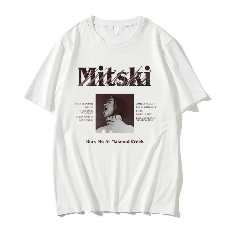 Mitski Album Print T-shirt Men Women's Fashion Oversized Streetwear Male Vintage Casual T Shirts Unisex Soft Cotton Tshirt Tops
Mitski Album Print T-shirt Men Women's Fashion Oversized Streetwear Male Vintage Casual T Shirts Unisex Soft Cotton Tshirt Tops