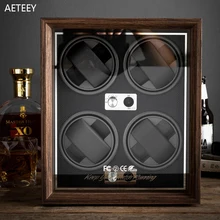For Rolex 4 Watch Winders Box Rotator Watch Holder Wood Case Winding Watch Cabinet Clock Storage Box Customize Logo on The Box For Rolex 4 Watch Winders Box Rotator Watch Holder Wood Case Winding Watch Cabinet Clock Storage Box Customize Logo on The Box