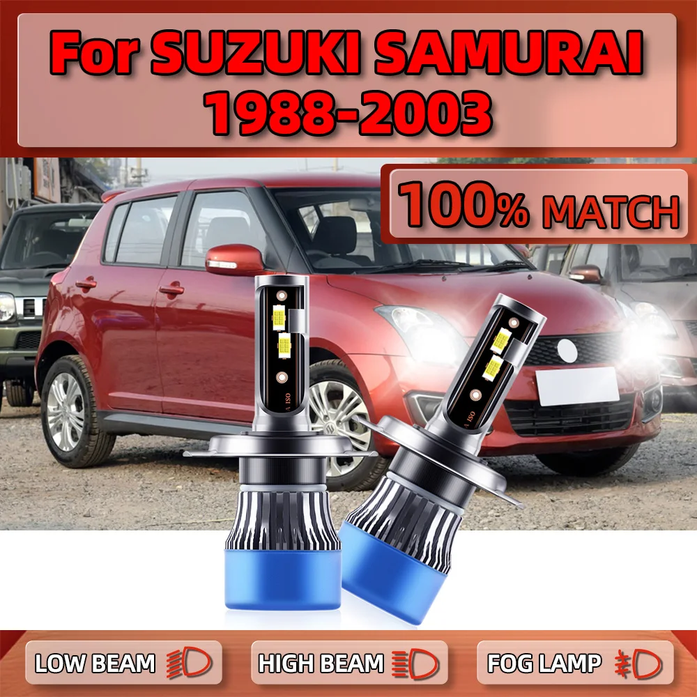 

20000LM H4 Canbus LED Headlight Bulbs 120W Turbo Auto Lamps 6000K Car Headlamps 12V For SUZUKI SAMURAI 1988-2000 2001 2002 2003