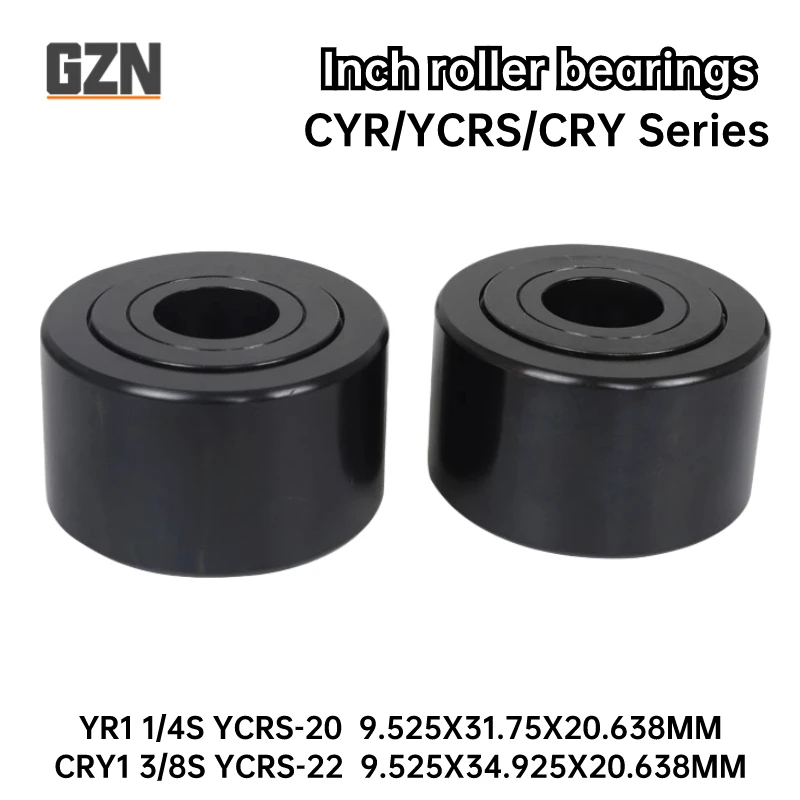 

1PCS CYR1 1/4 S 3/8 S YCRS-20 22 Inner Diameter 9.525 Mm Height 20.638 mm Yoke Type Track Rollers Inch System CAM Follower Black