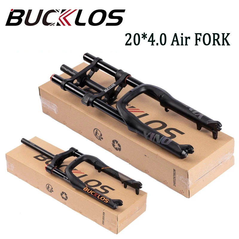 BUCKLOS 20*4.0 Fat Bike Air Fork Double Shoulder 20inch MTB Fork 140mm/180mm Travel Snow Front Fork Bicycle Accessories
BUCKLOS 20*4.0 Fat Bike Air Fork Double Shoulder 20inch MTB Fork 140mm/180mm Travel Snow Front Fork Bicycle Accessories