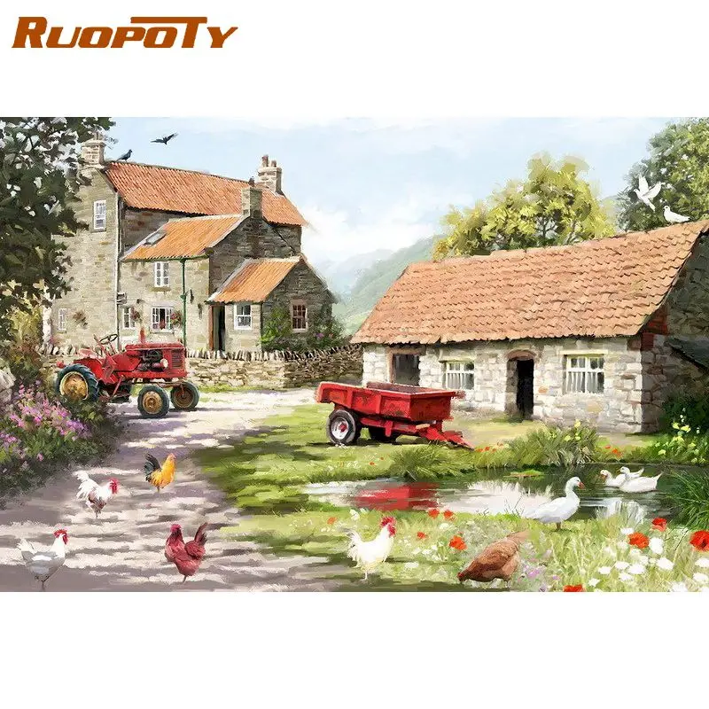 RUOPOTY Frame DIY Painting By Numbers Kit Village LandscapePainting On Canvas Handpainted Oil Paint Wall Art Unique Gift Home De
RUOPOTY Frame DIY Painting By Numbers Kit Village LandscapePainting On Canvas Handpainted Oil Paint Wall Art Unique Gift Home De