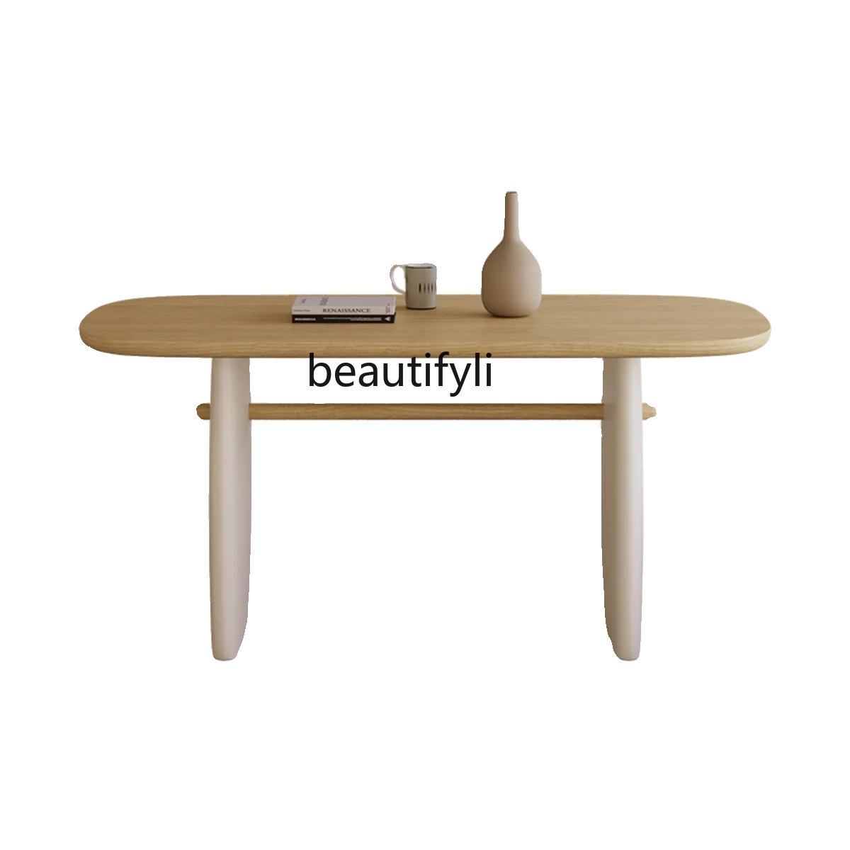 Cream Style Solid Wood Oval Dining Table and Chair Modern French Designer Household Small Apartment Wood Color Dining Table 
Cream Style Solid Wood Oval Dining Table and Chair Modern French Designer Household Small Apartment Wood Color Dining Table