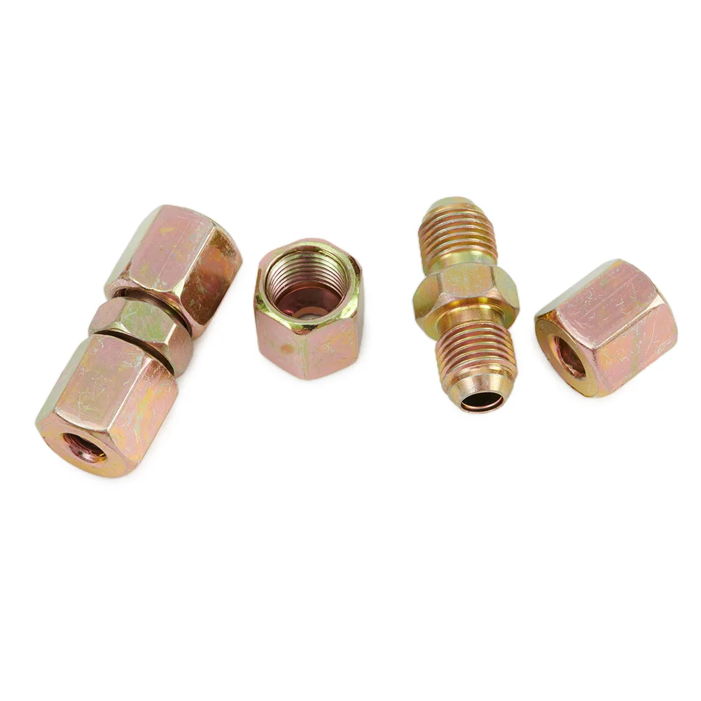6Pcs Brake Pipe Connectors Brass Brake Line Union Fittings 10mm X 1mm 2 Way Inline Male + Female Nuts For 3/16" O/D Brake Pipe
6Pcs Brake Pipe Connectors Brass Brake Line Union Fittings 10mm X 1mm 2 Way Inline Male + Female Nuts For 3/16" O/D Brake Pipe